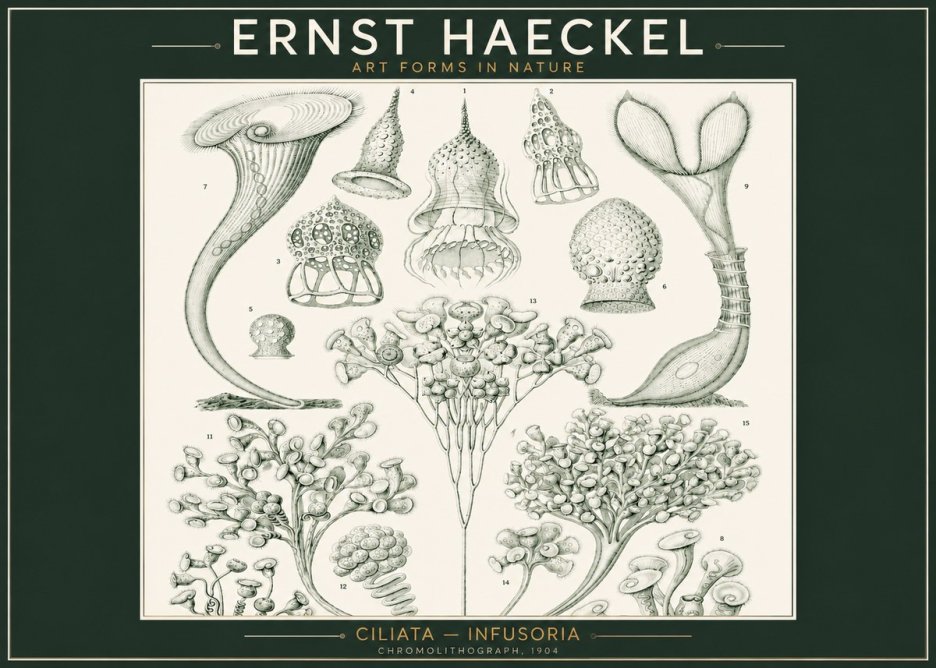Ernst Haeckel Ciliata - Infusoria - Plate 3 No2 - Poster