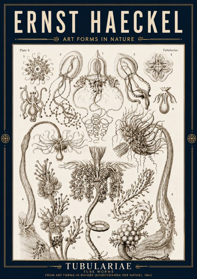 Ernst Haeckel Tubulariae No4 - Poster