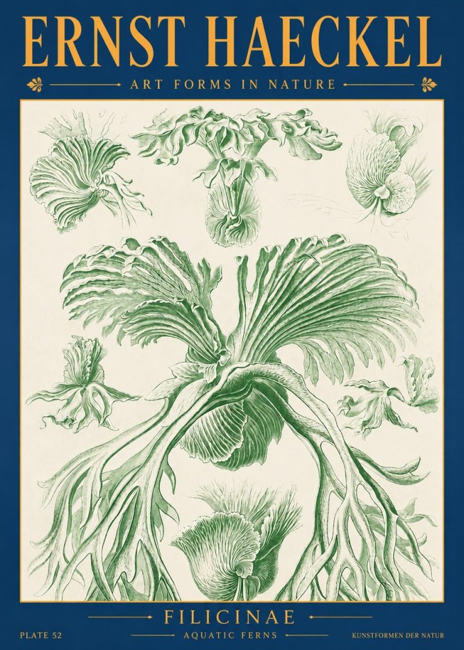 Ernst Haeckel Filicinae No2 - Poster