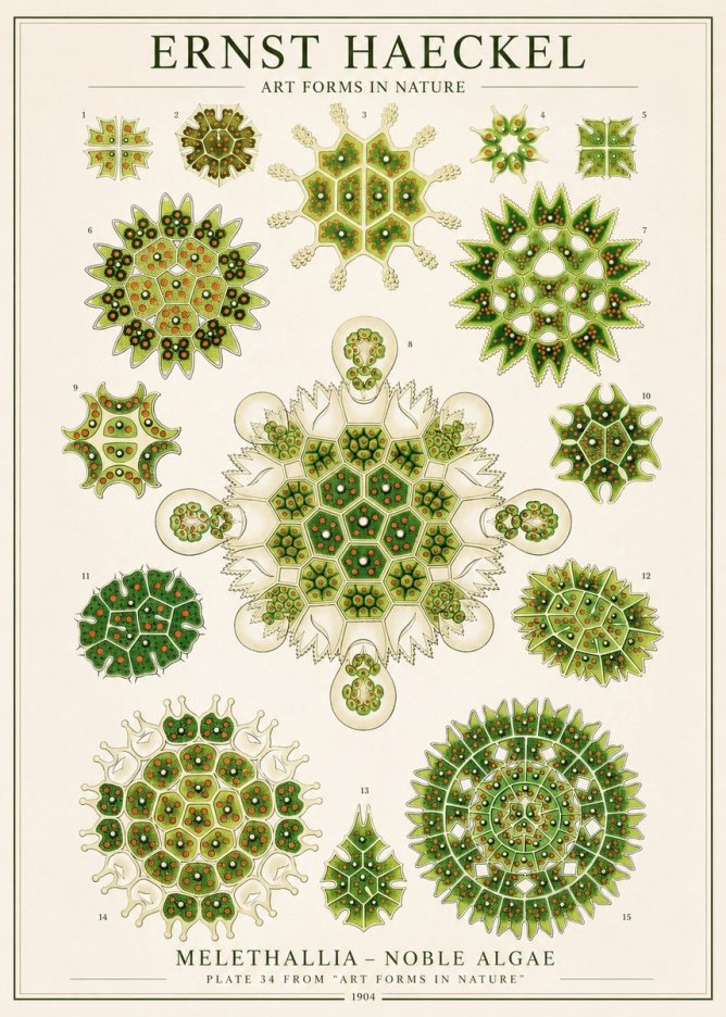 Ernst Haeckel Melethallia - Noble Algae No1 - Poster