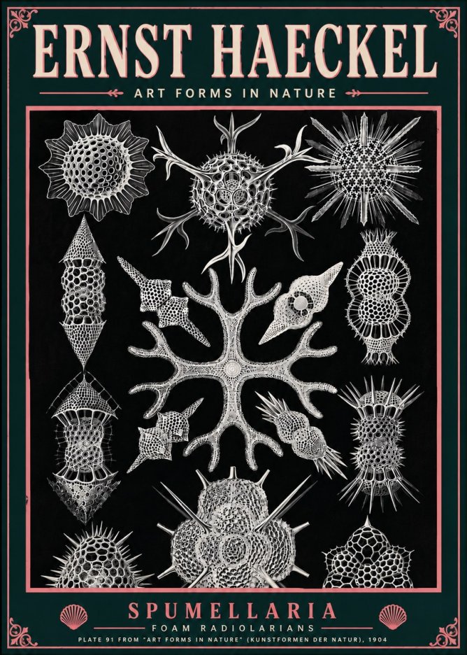 Ernst Haeckel Spumellaria No6 - Poster