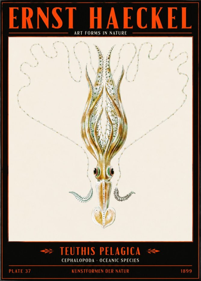 Ernst Haeckel Teuthis Pelagica No2 - Poster