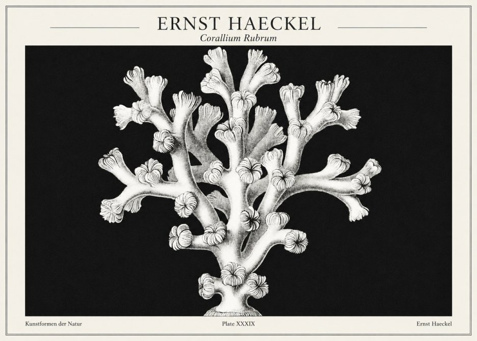 Ernst Haeckel Corallium Rubrum I No1 - Poster