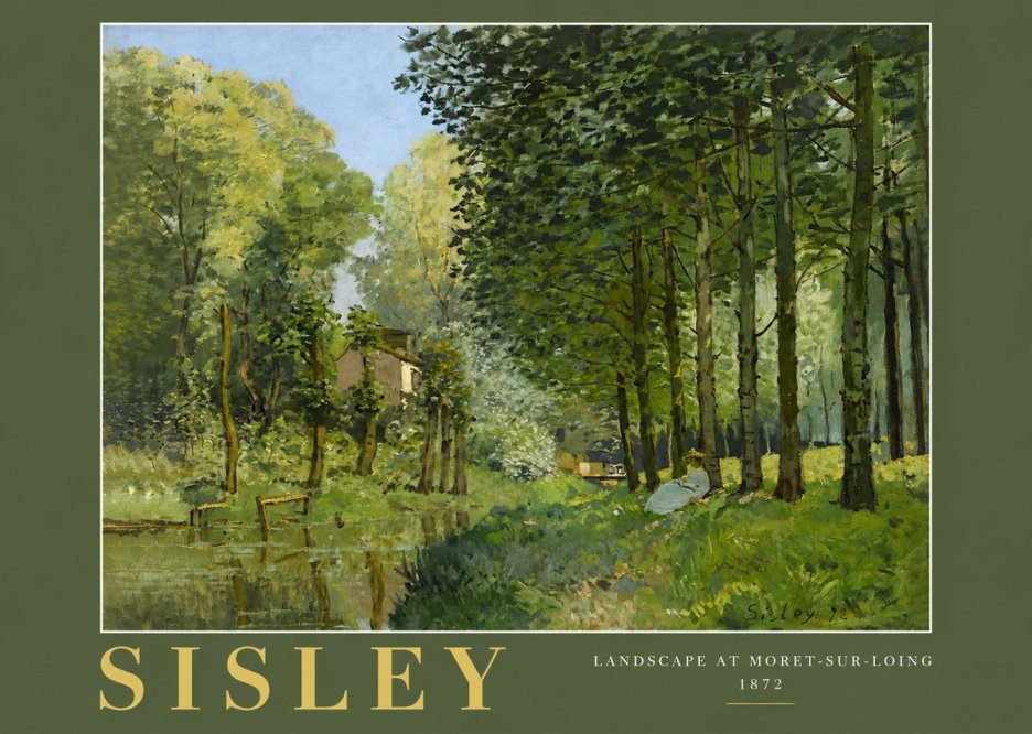 Sisley Landscape at Moret-sur-loing No4 - Poster
