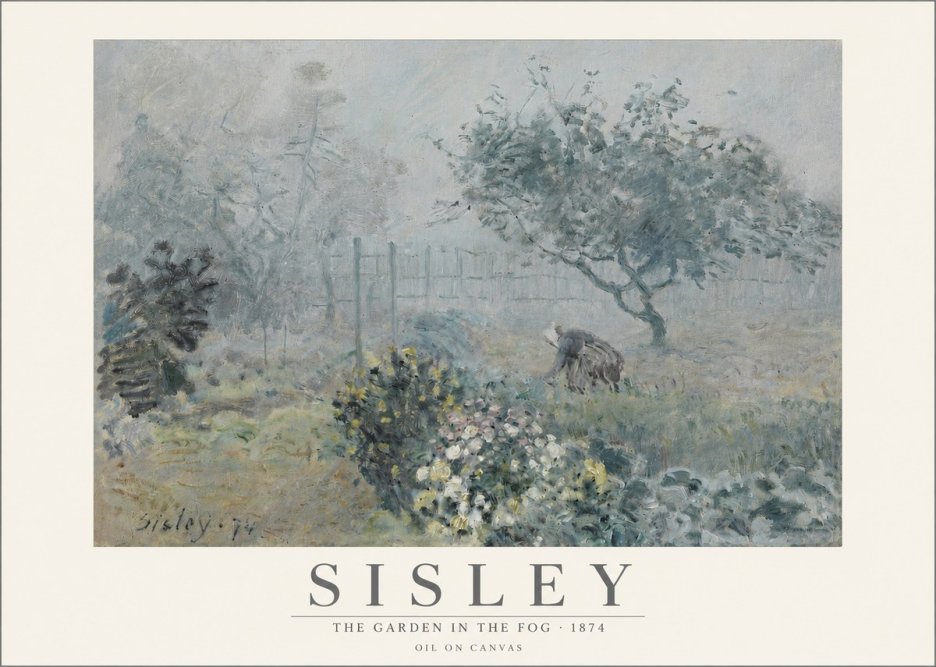 Sisley The Garden in the Fog No3 - Poster