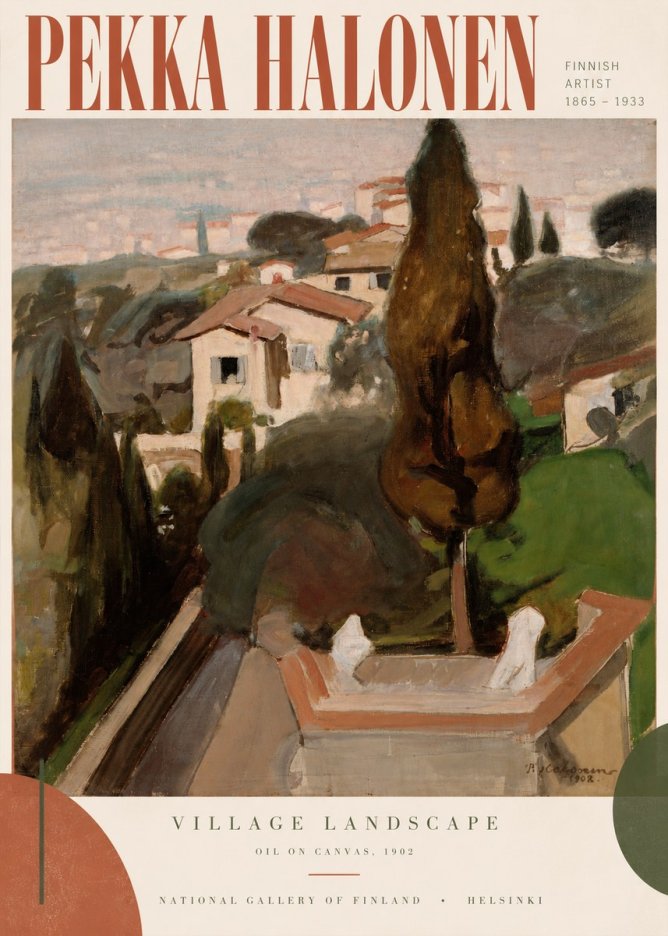 Pekka Halonen Village Landscape No3 - Poster