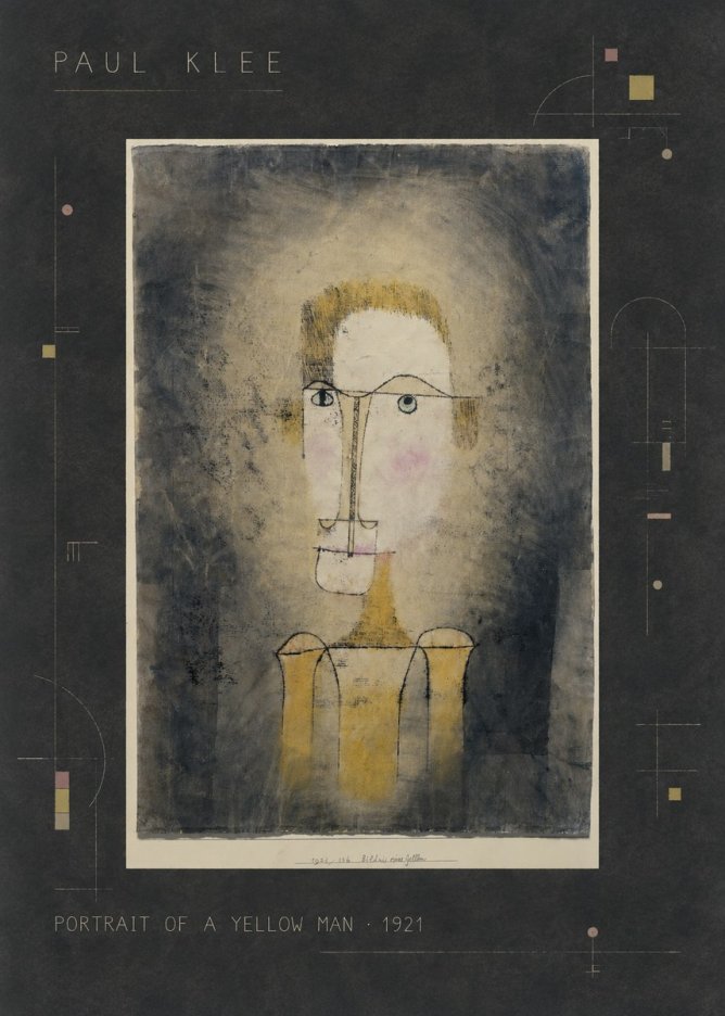 Paul Klee Portrait of a Yellow Man No2 - Poster