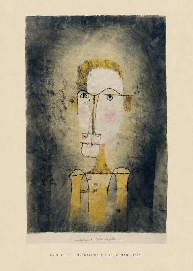 Paul Klee Portrait of a Yellow Man No6 - Poster