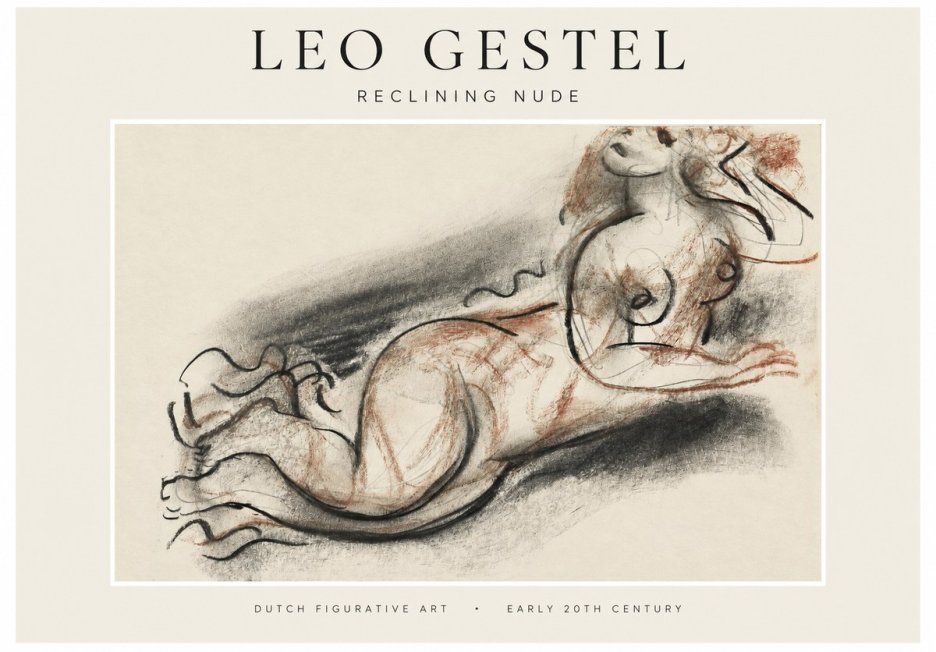 Leo Gestel Reclining Nude No1 - Poster