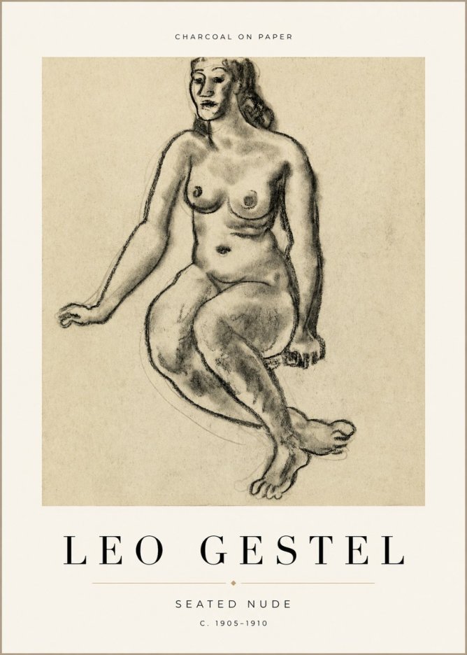 Leo Gestel Seated Nude No1 - Poster