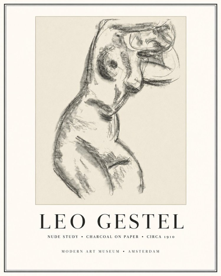 Leo Gestel Study of a Female Nude No2 - Poster