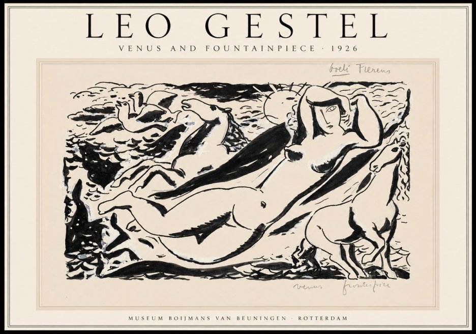 Leo Gestel Venus and Fountainpiece No1 - Poster