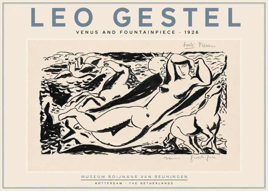 Leo Gestel Venus and Fountainpiece No5 - Poster