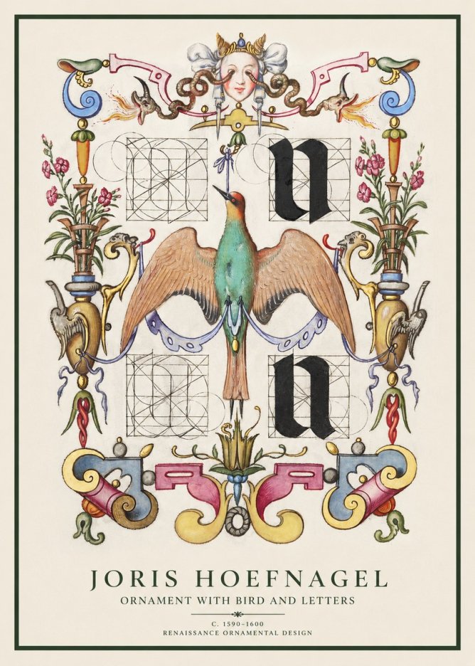 Joris Hoefnagel Grotesque Ornament No6 - Poster