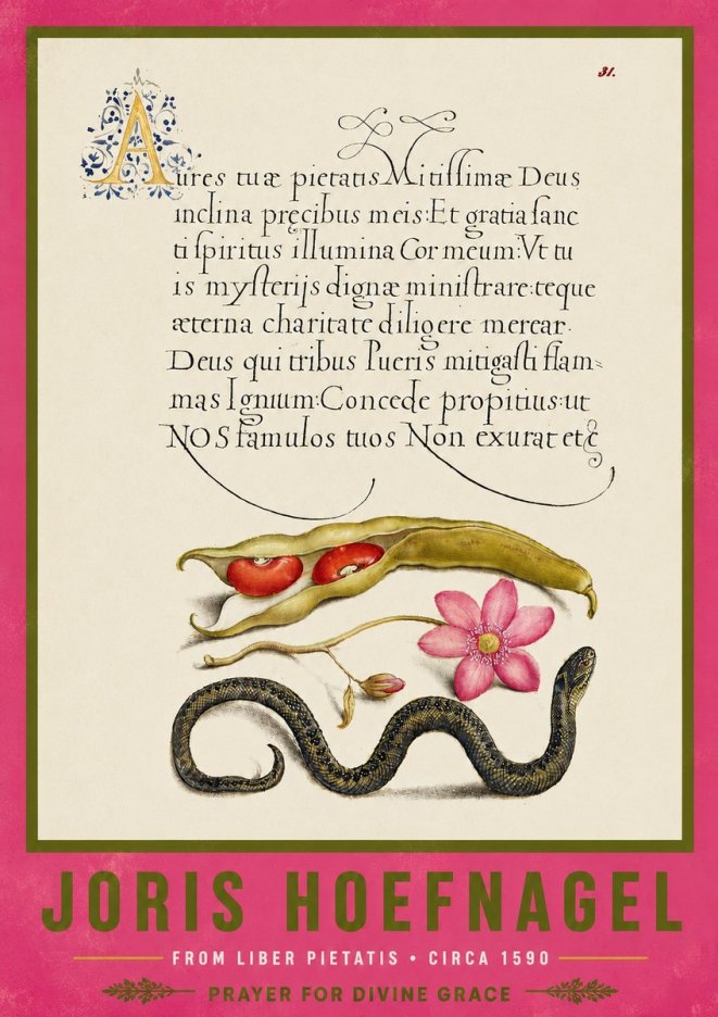 Joris Hoefnagel Prayer for Divine Grace No4 - Poster