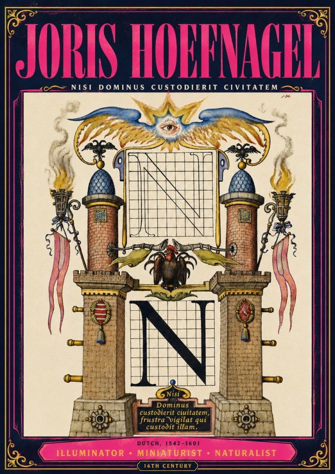 Joris Hoefnagel The Letter N No4 - Poster