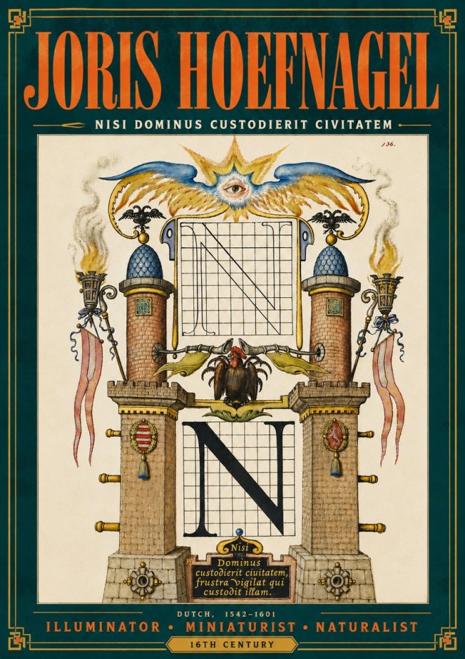 Joris Hoefnagel The Letter N No6 - Poster