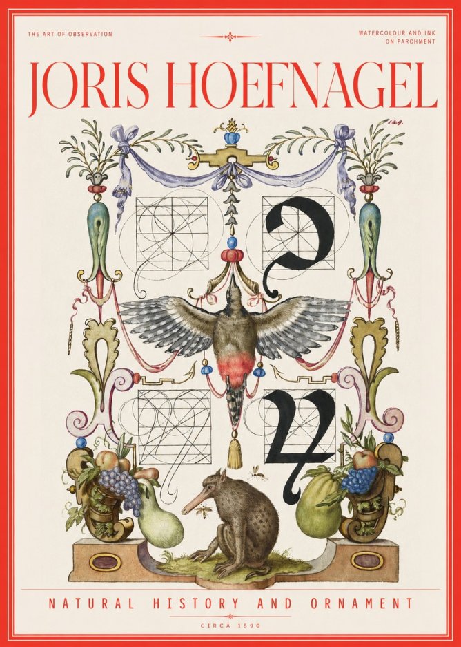 Joris Hoefnagel Study of Nature and Ornament No3 - Poster