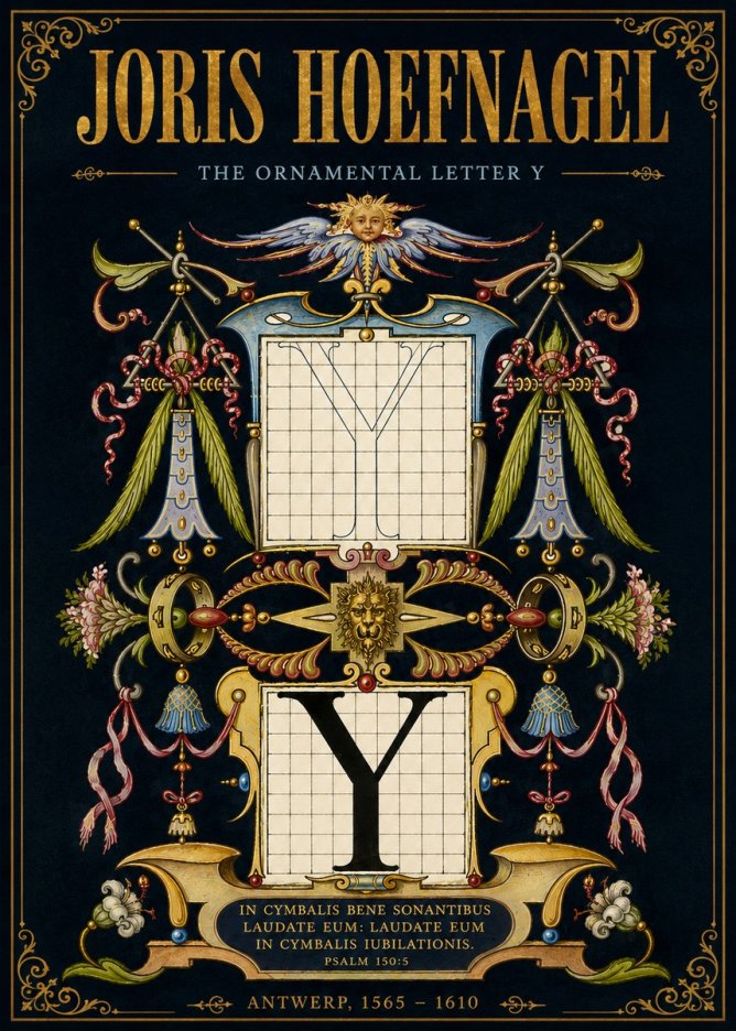 Joris Hoefnagel The Ornamental Letter Y No6 - Poster