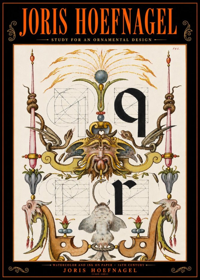 Joris Hoefnagel Ornamental Design I No5 - Poster