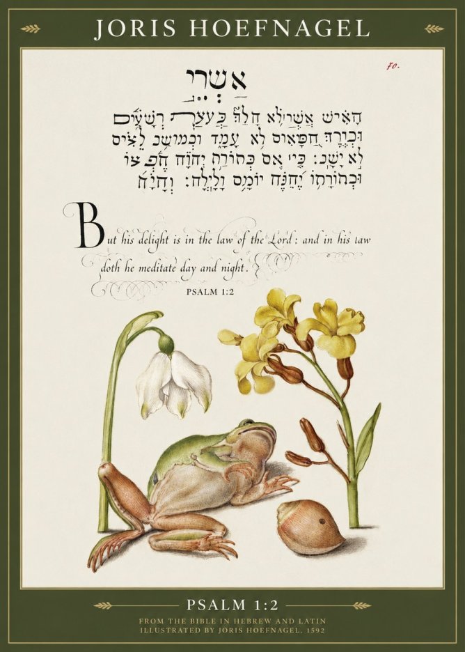 Joris Hoefnagel Psalm 1:2 No1 - Poster