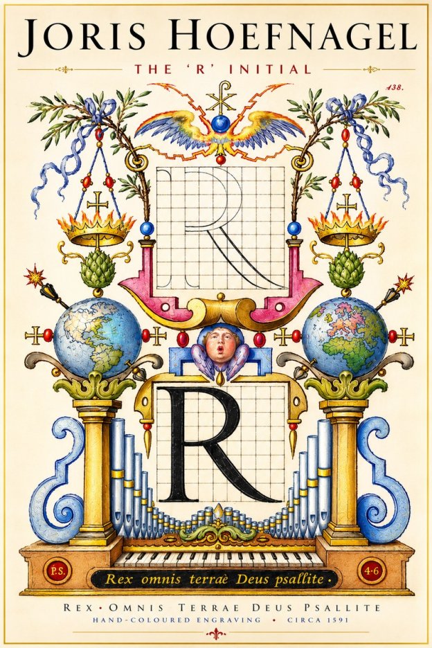 Joris Hoefnagel The 'R' Initial No4 - Poster