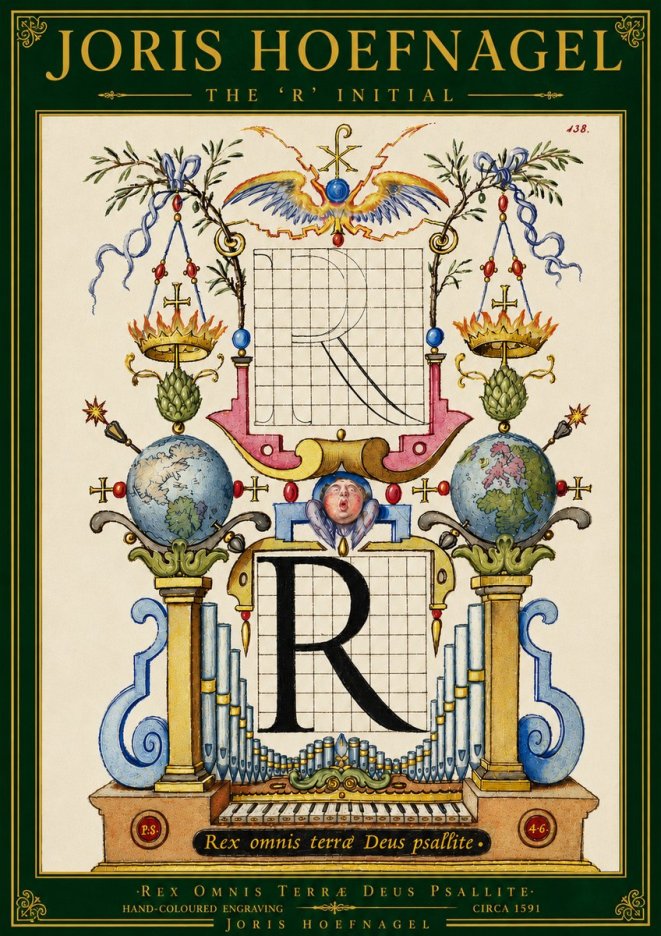 Joris Hoefnagel The 'R' Initial No5 - Poster