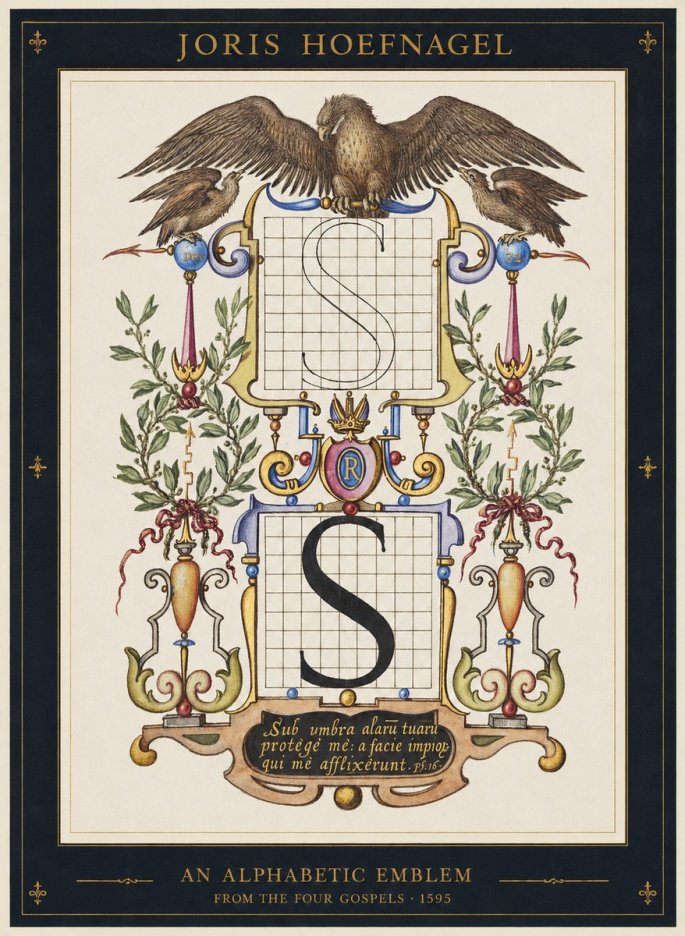 Joris Hoefnagel An Alphabetic Emblem from the Four Gospels No1 - Poster