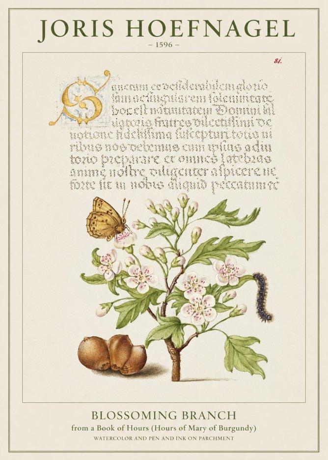 Joris Hoefnagel Blossoming Branch No1 - Poster