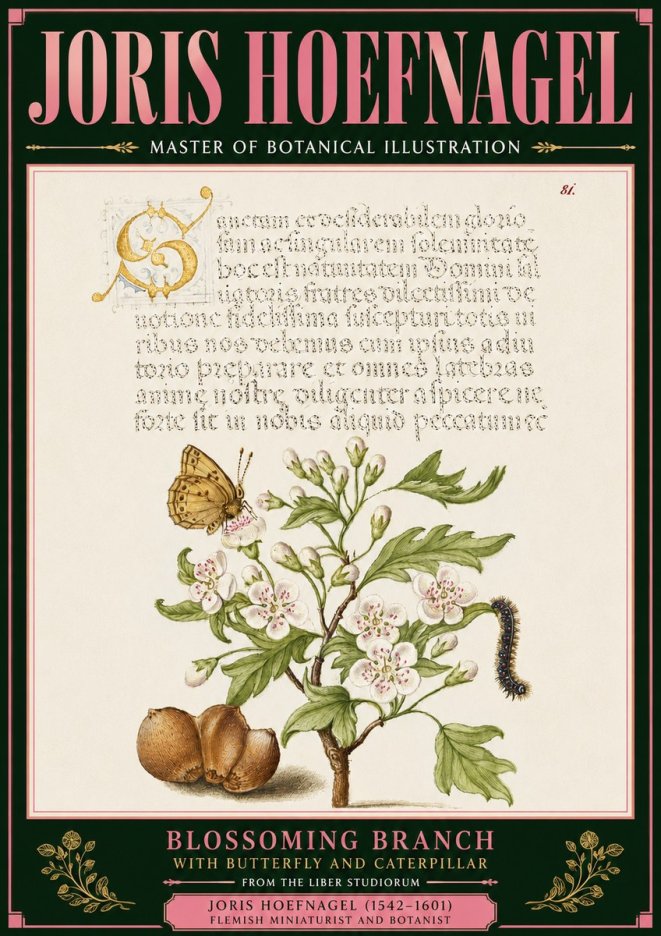 Joris Hoefnagel Blossoming Branch No6 - Poster