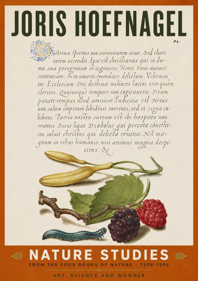 Joris Hoefnagel Nature Studies No4 - Poster