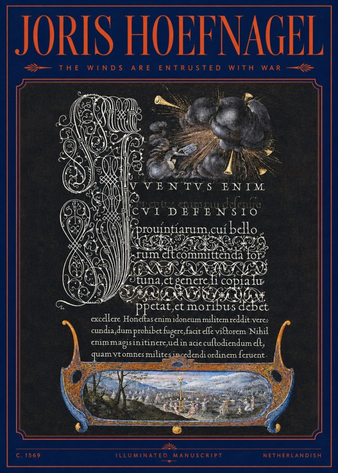 Joris Hoefnagel The Winds Are Entrusted with War No2 - Poster
