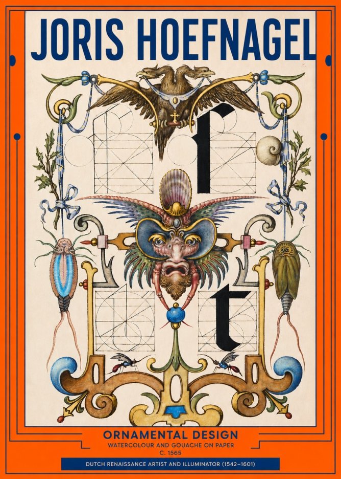 Joris Hoefnagel Ornamental Design II No2 - Poster