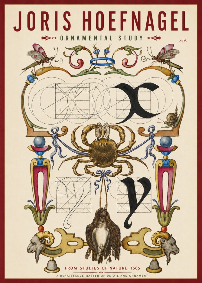 Joris Hoefnagel Ornamental Study II No3 - Poster