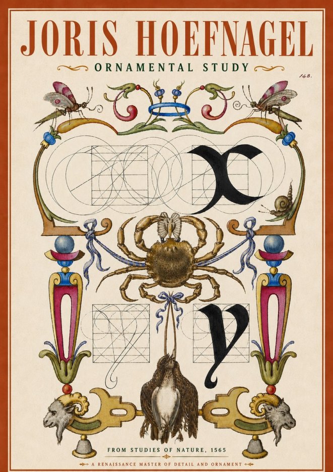 Joris Hoefnagel Ornamental Study II No6 - Poster