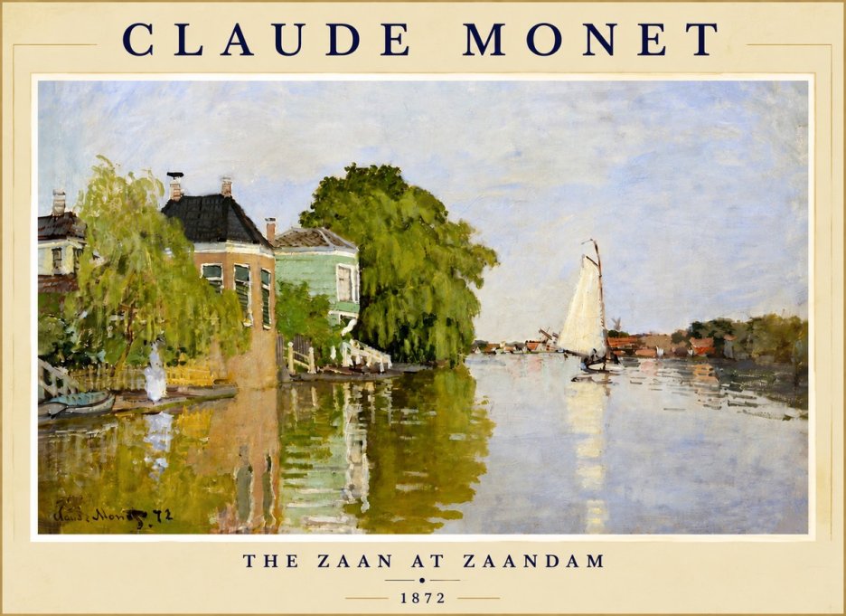 Monet The Zaan at Zaandam No4 - Poster