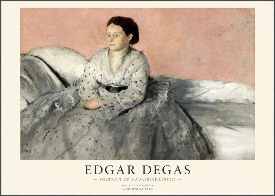 Edgar Degas Portrait of Madeleine Lépicie No1 - Poster