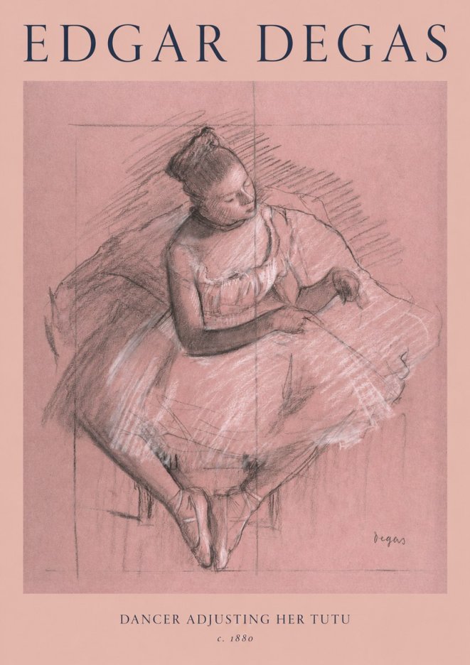 Edgar Degas Dancer Adjusting Her Tutu No1 - Poster