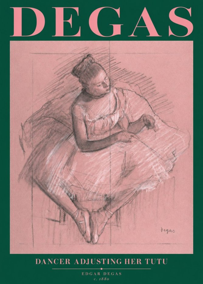 Edgar Degas Dancer Adjusting Her Tutu No2 - Poster