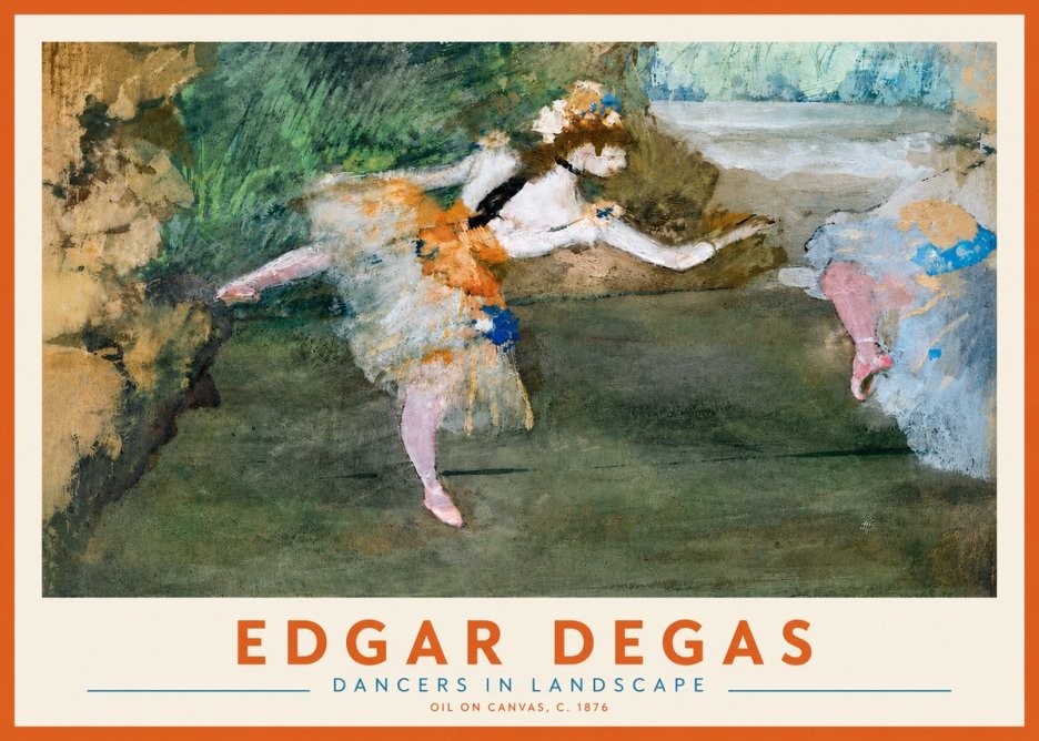 Edgar Degas Dancers in Landscape I No3 - Poster