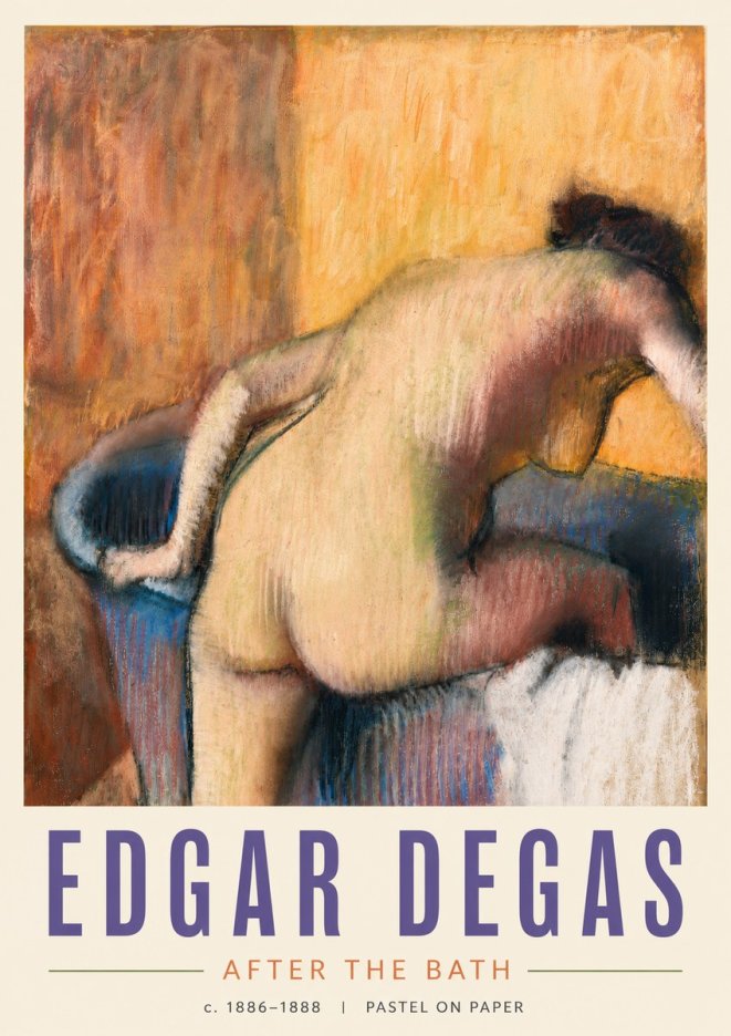 Edgar Degas After the Bath I No4 - Poster