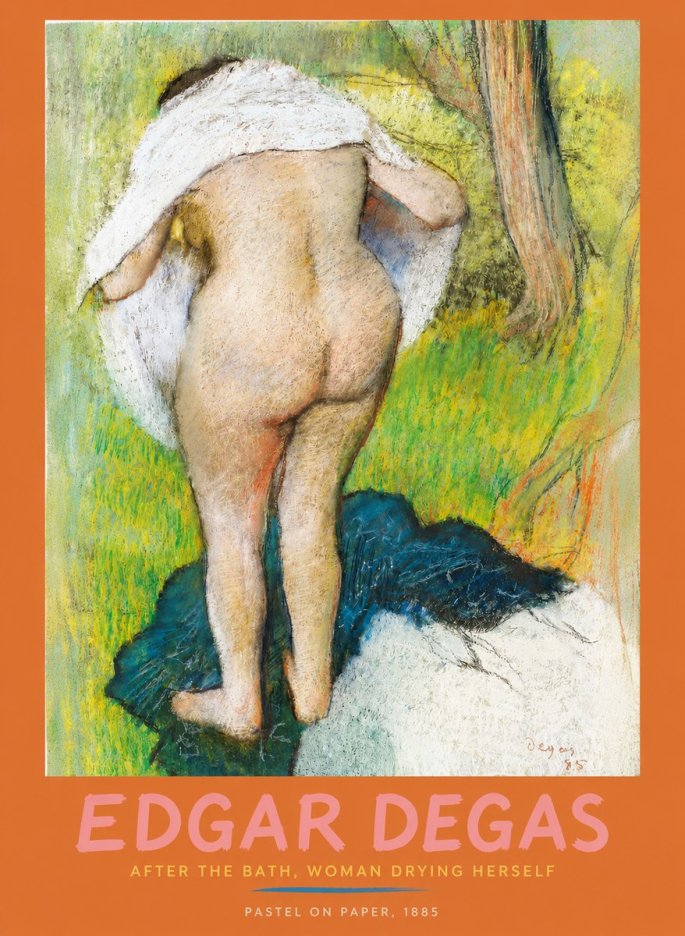 Edgar Degas After the Bath, Woman Drying Herself No3 - Poster