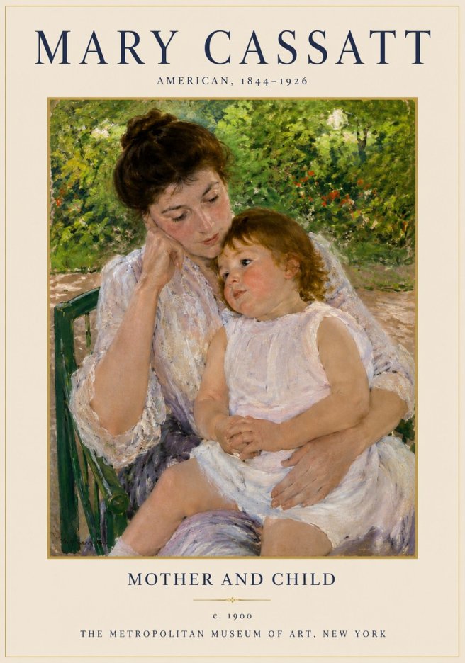 Mary Cassatt Mother and Child I No3 - Poster