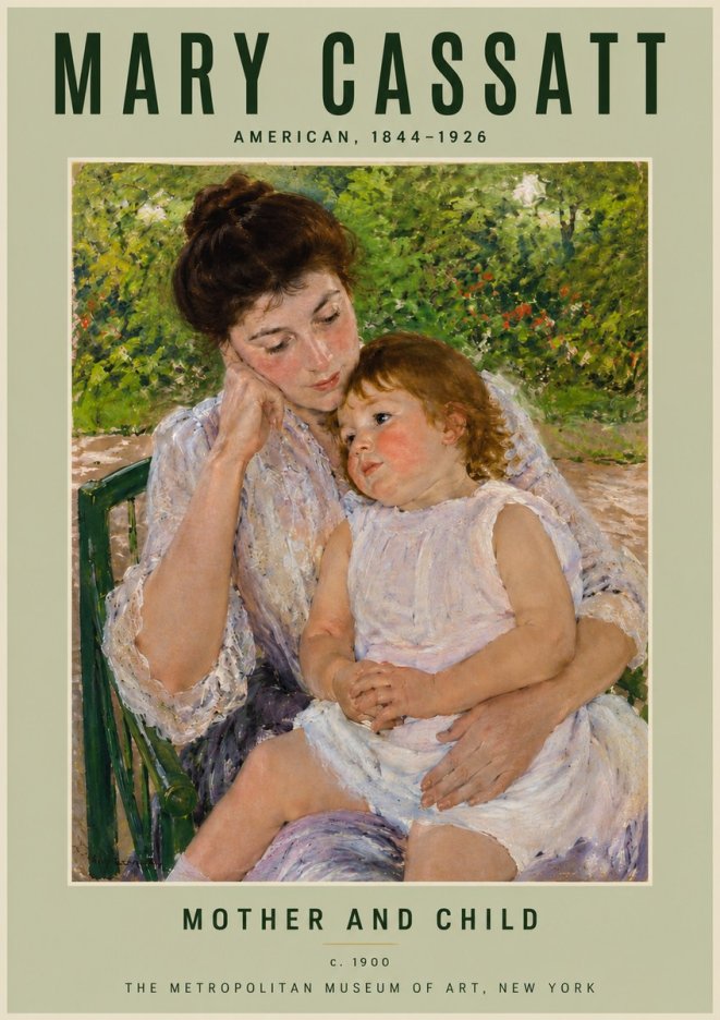 Mary Cassatt Mother and Child I No4 - Poster
