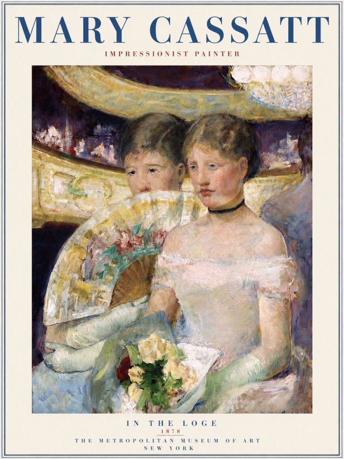 Mary Cassatt In the Loge No3 - Poster