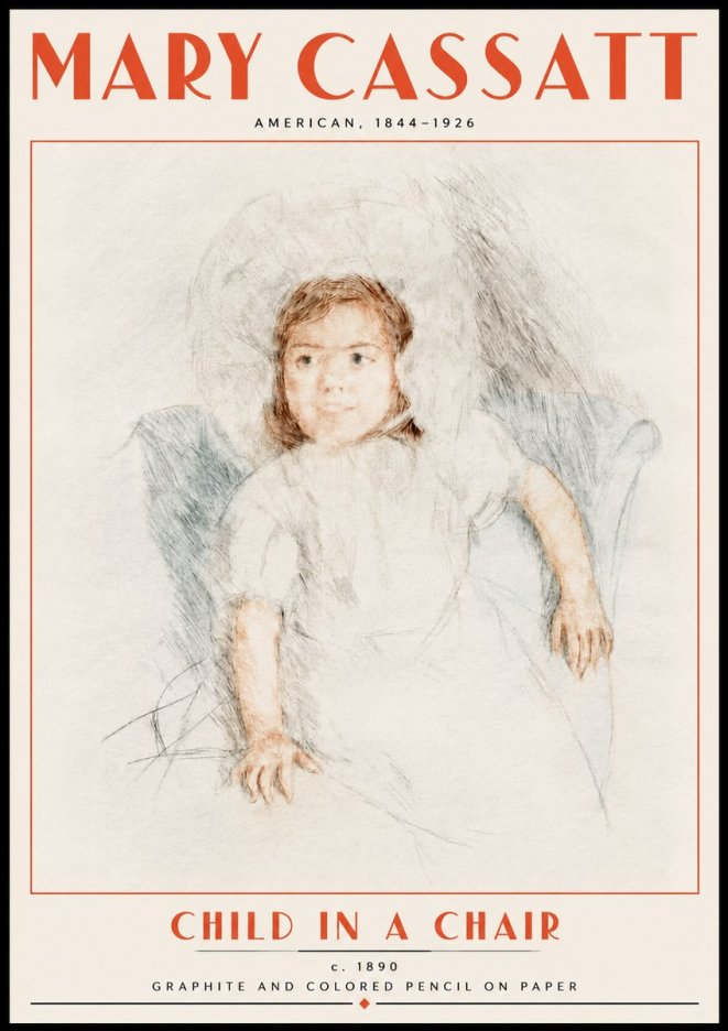 Mary Cassatt Child in a Chair No5 - Poster