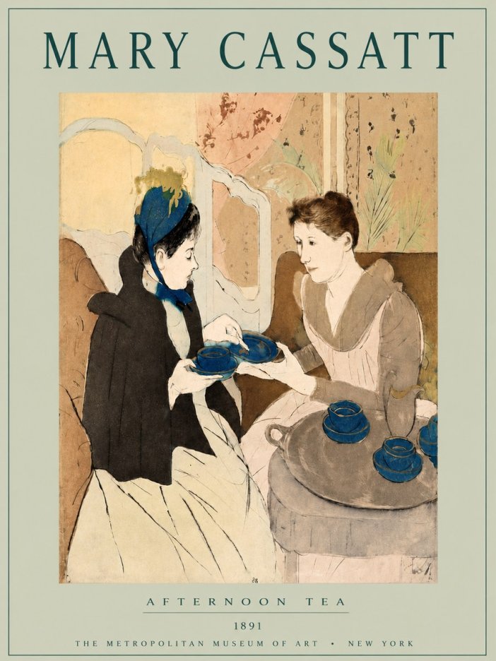 Mary Cassatt Afternoon Tea No4 - Poster