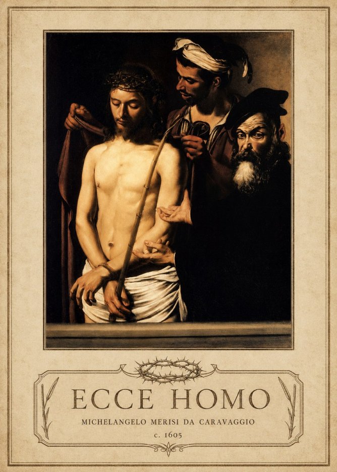 Michelangelo Merisi da Caravaggio Ecce Homo No3 - Poster