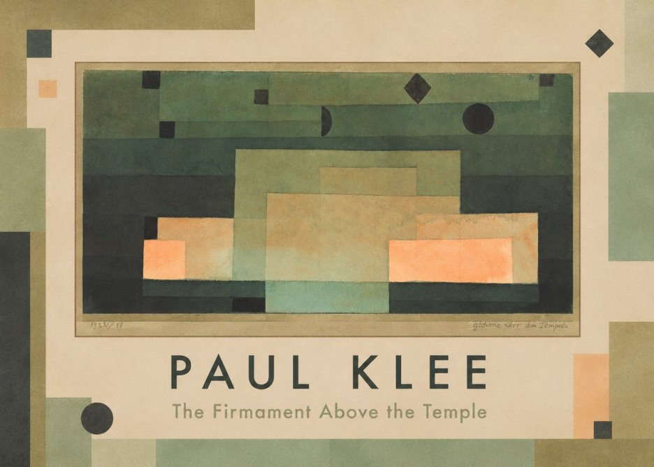 Paul Klee The Firmament Above the Temple No1 - Poster