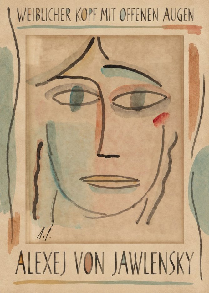 Alexej von Jawlensky Weiblicher Kopf Mit Offenen Augen No1 - Poster